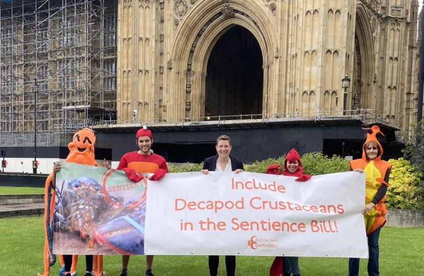 Tracey supporting Decapod Crustaceans in Sentience Bill