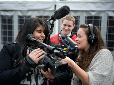 Young filmakers in action